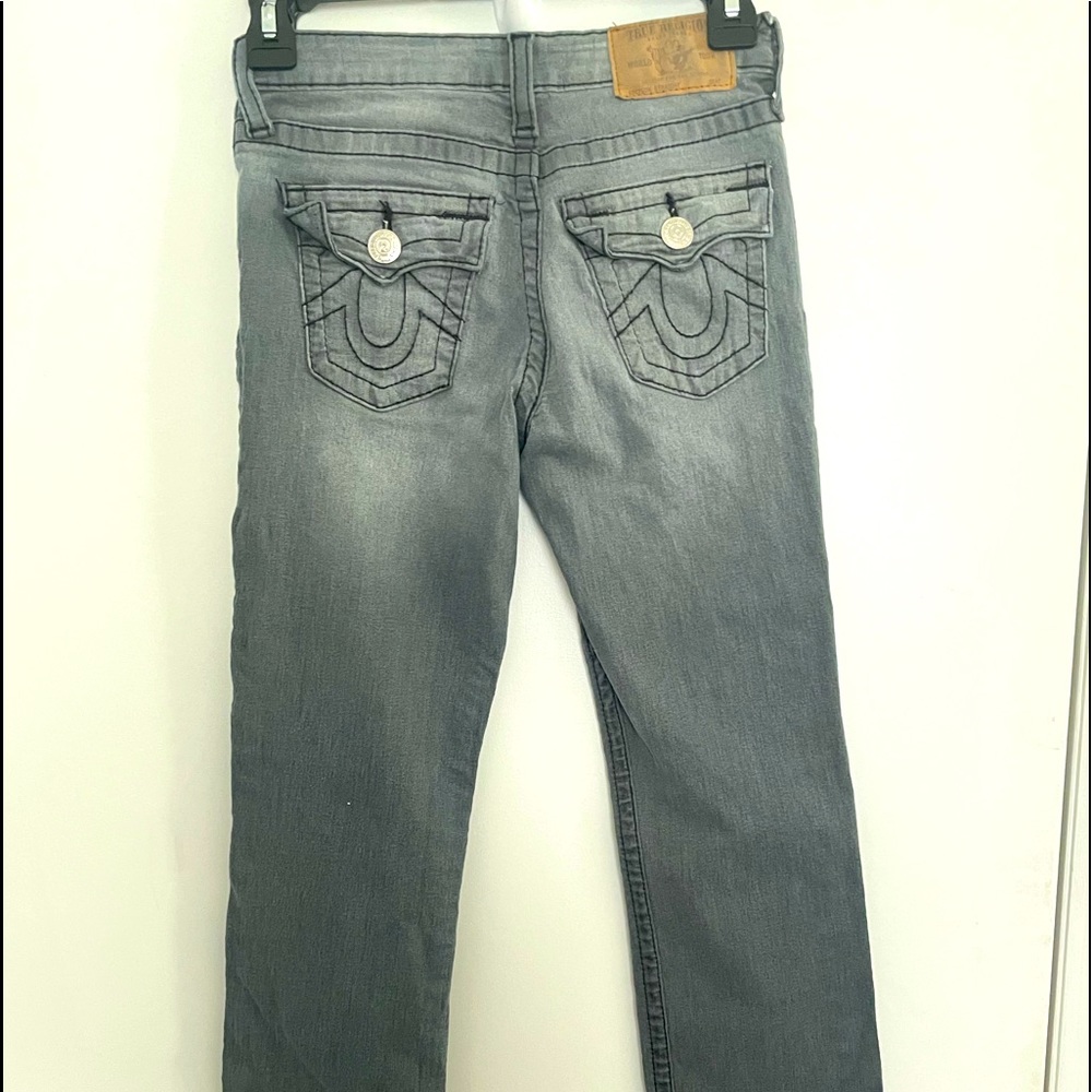 Boys gray denim true religion jeans size 10